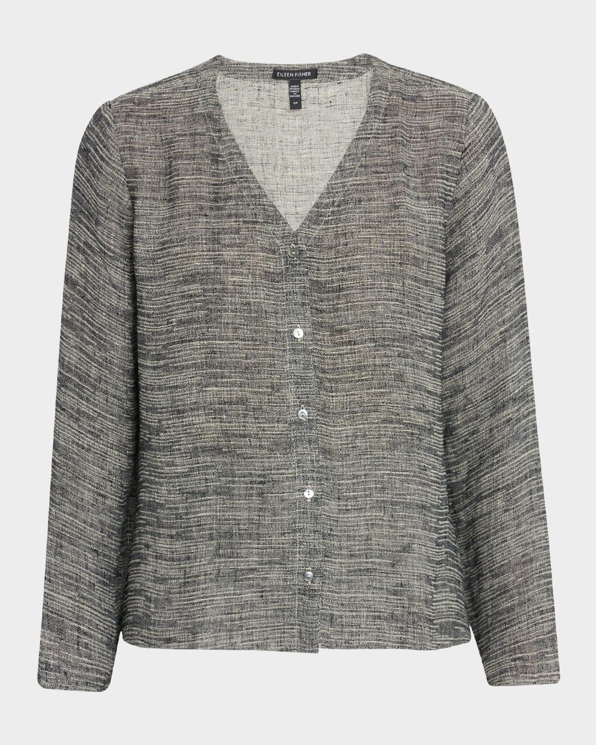 gauzy organic linen-blend shirt