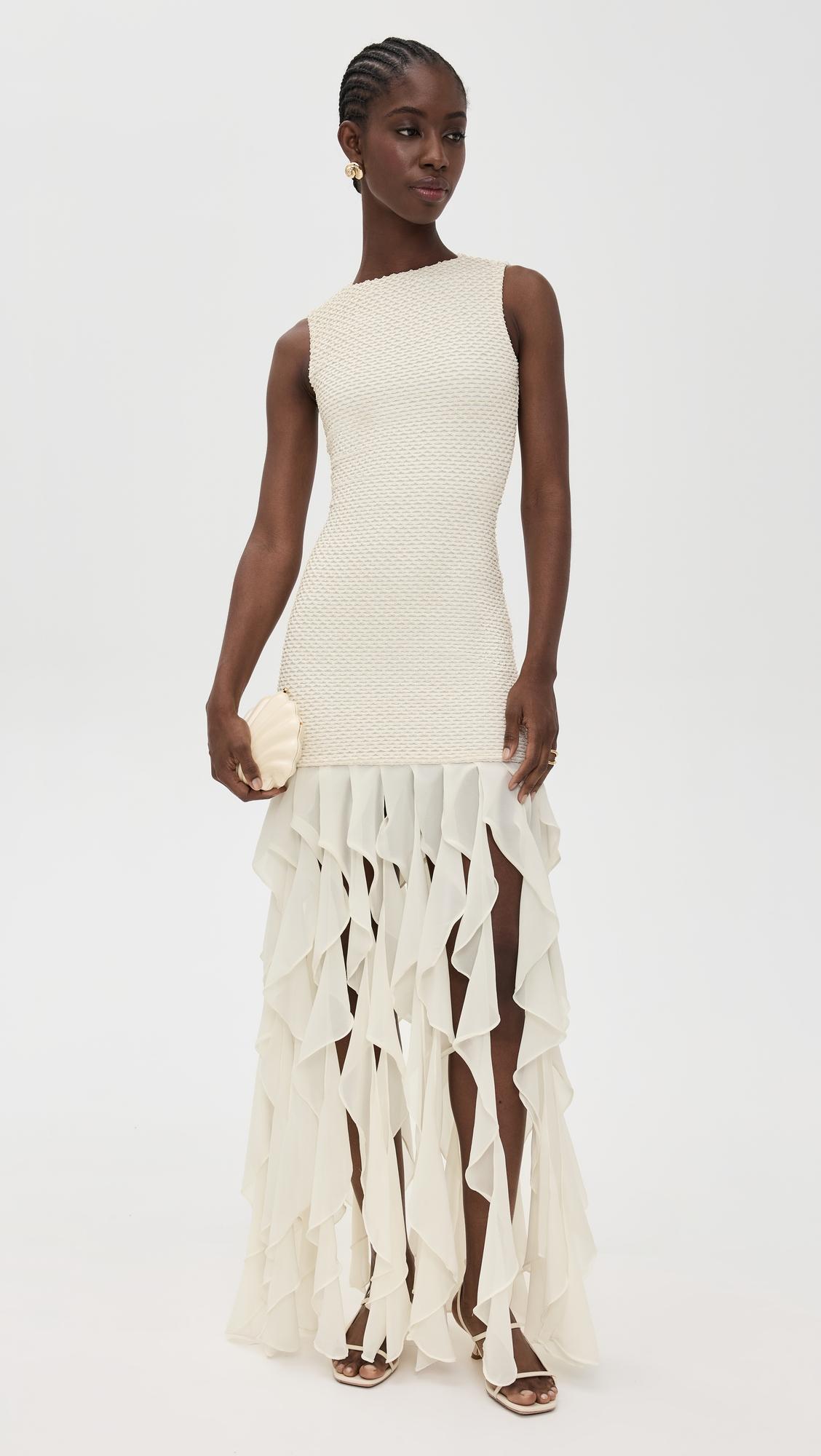 gavea mesh maxi dress