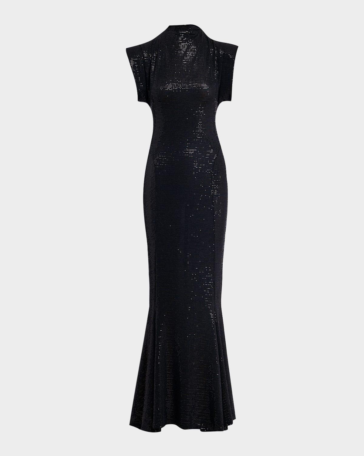 gaviar embellished stretch jersey dress