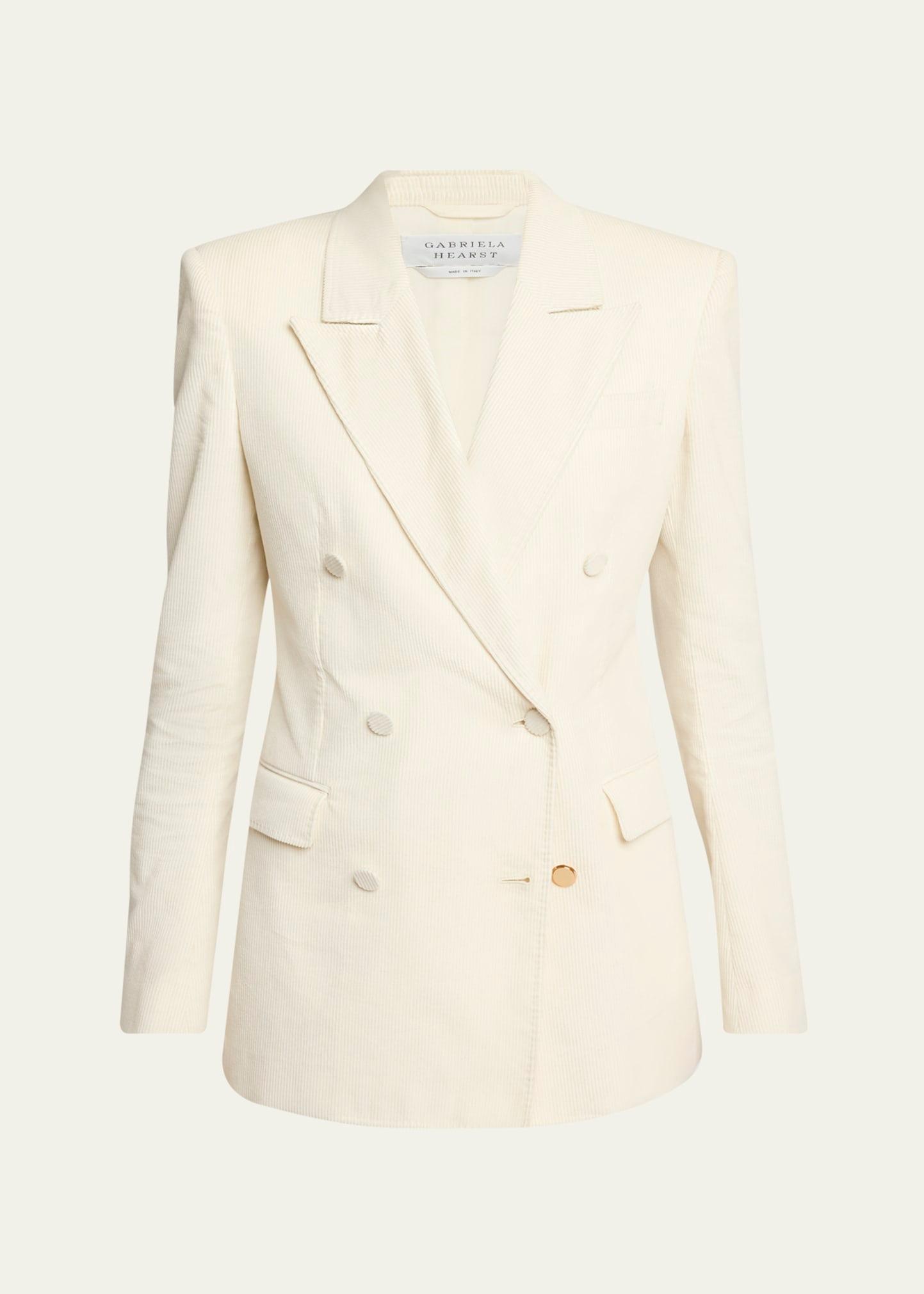 gavin double-breasted corduroy blazer