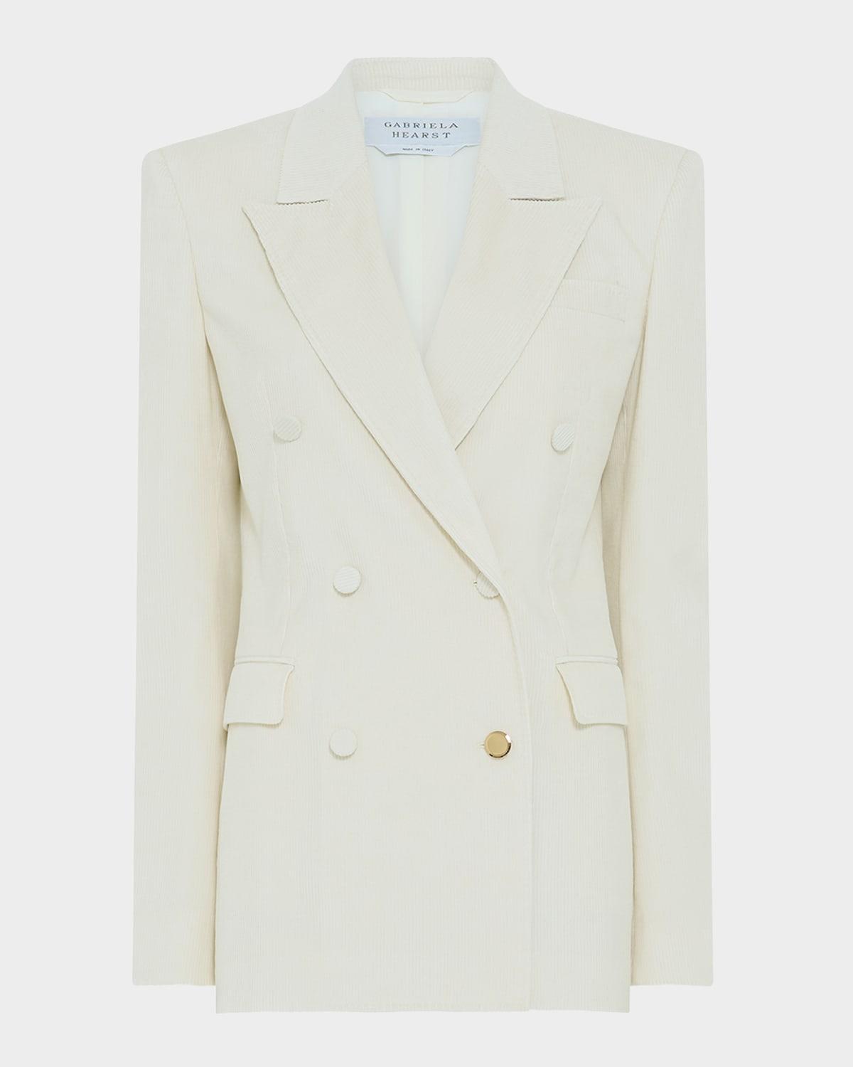 gavin double-breasted corduroy blazer