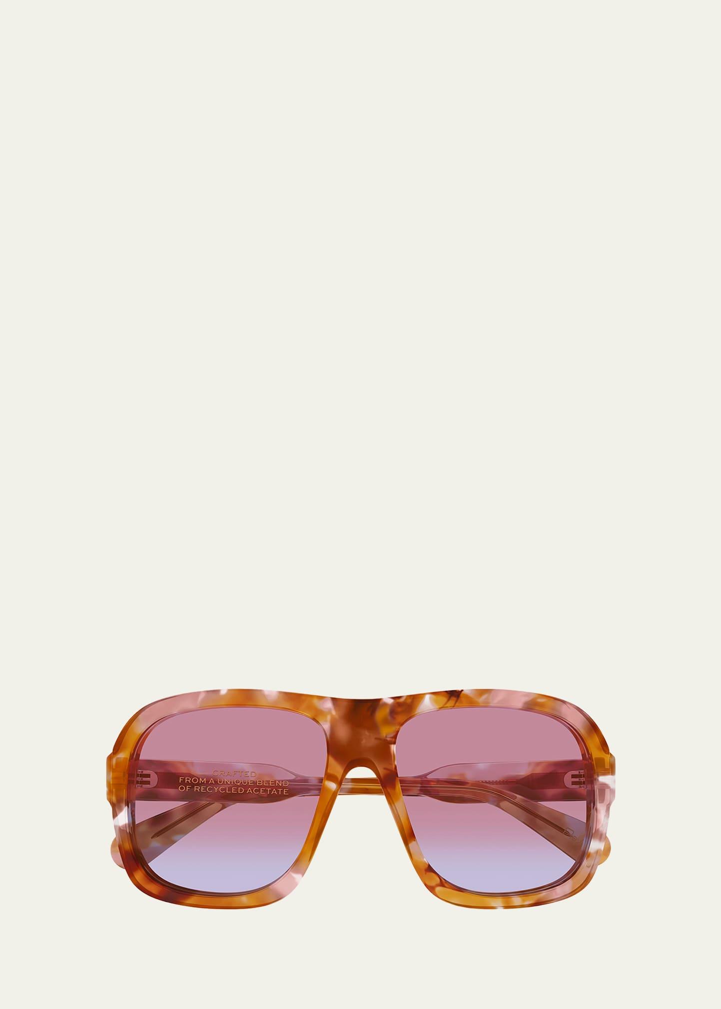 gayia acetate semi-shield sunglasses
