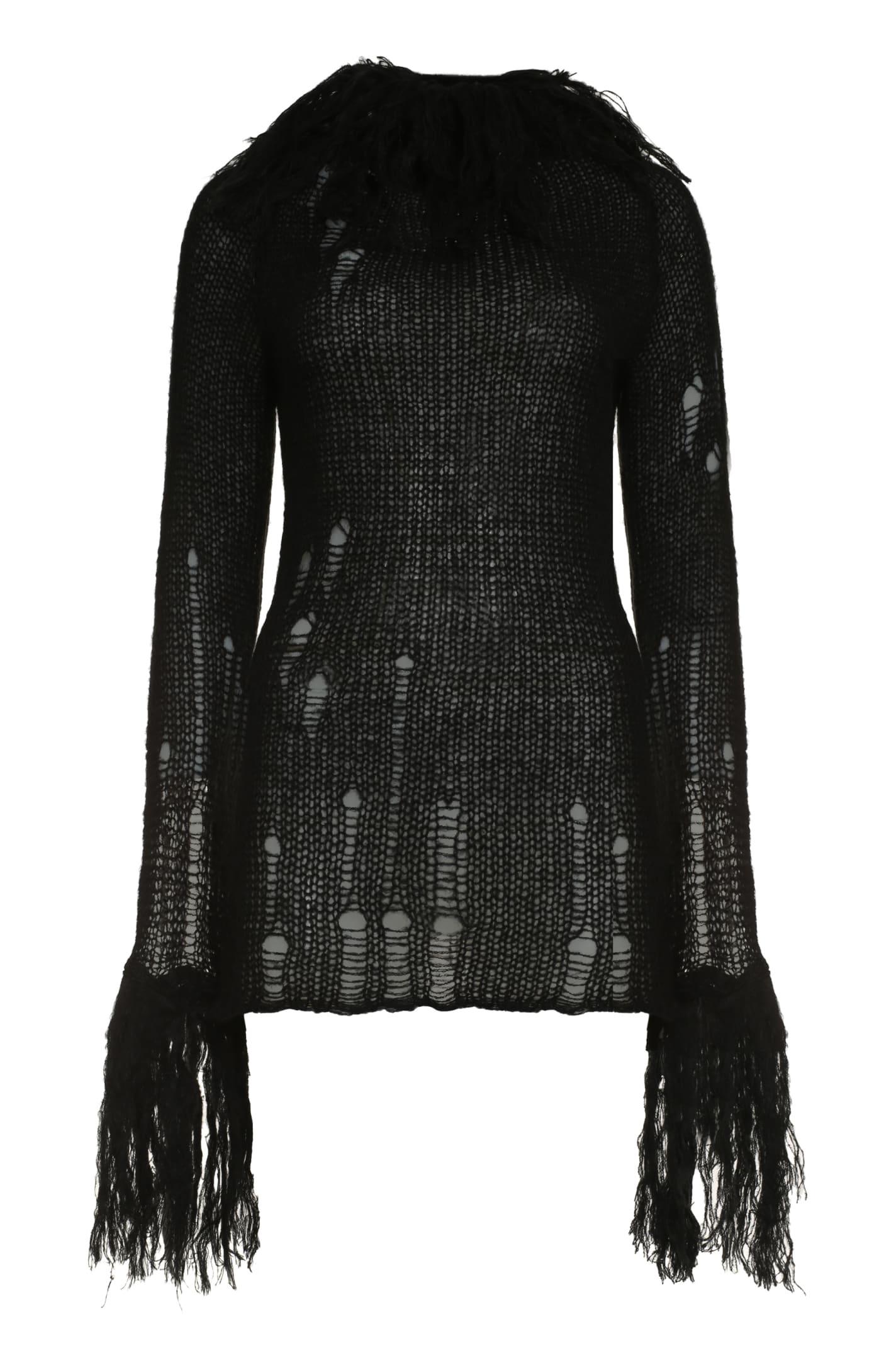 gcds openwork-knit dress
