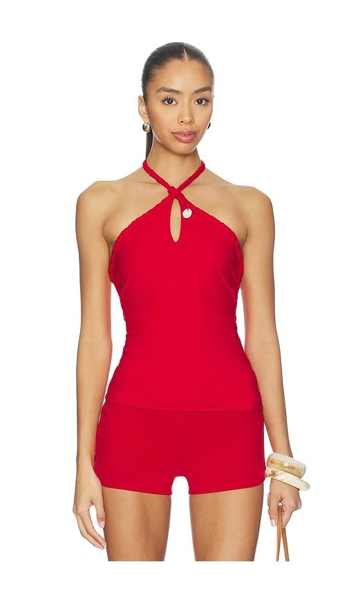 geel carly top in red.