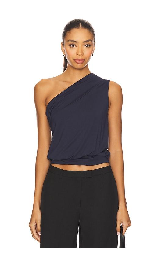 geel elys top in navy.