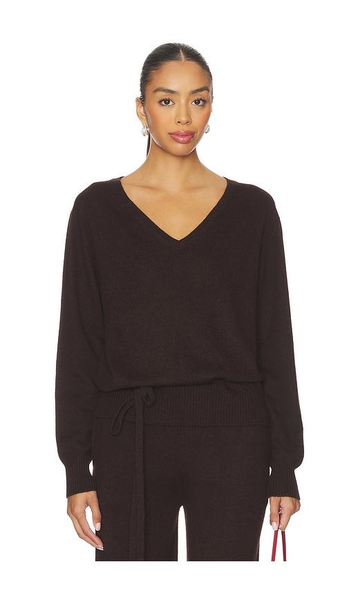 geel kiarra sweater in chocolate.