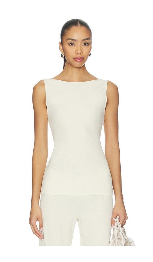 geel piper top in cream.