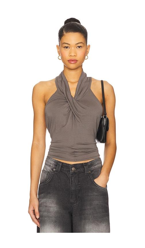 geel webster top in grey.