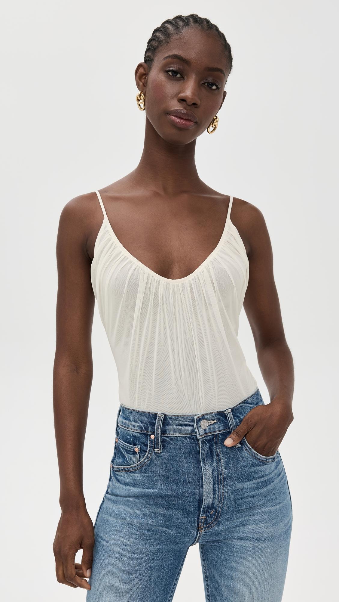 gelina ruched thong bodysuit