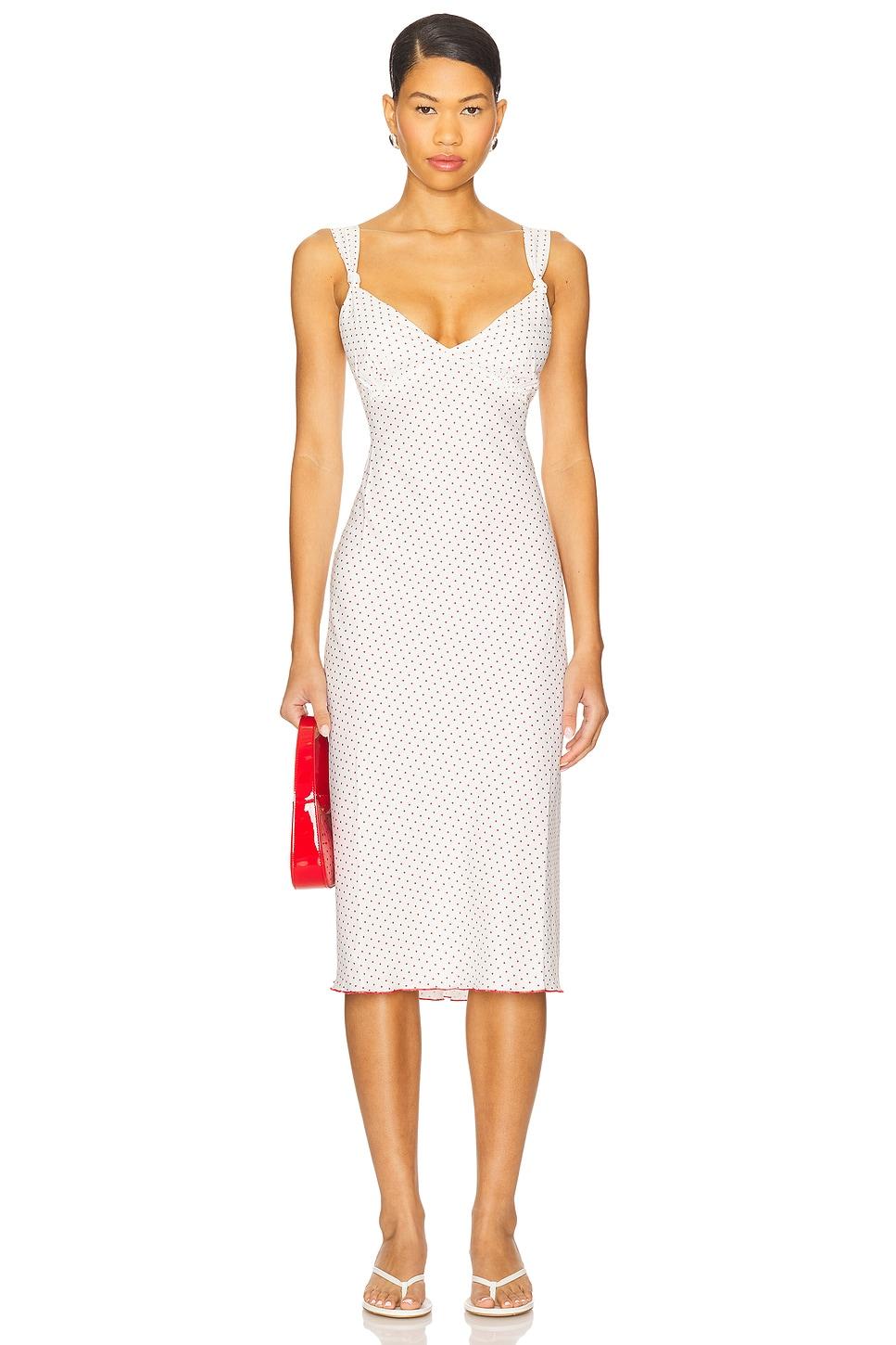 gem crepe midi dress