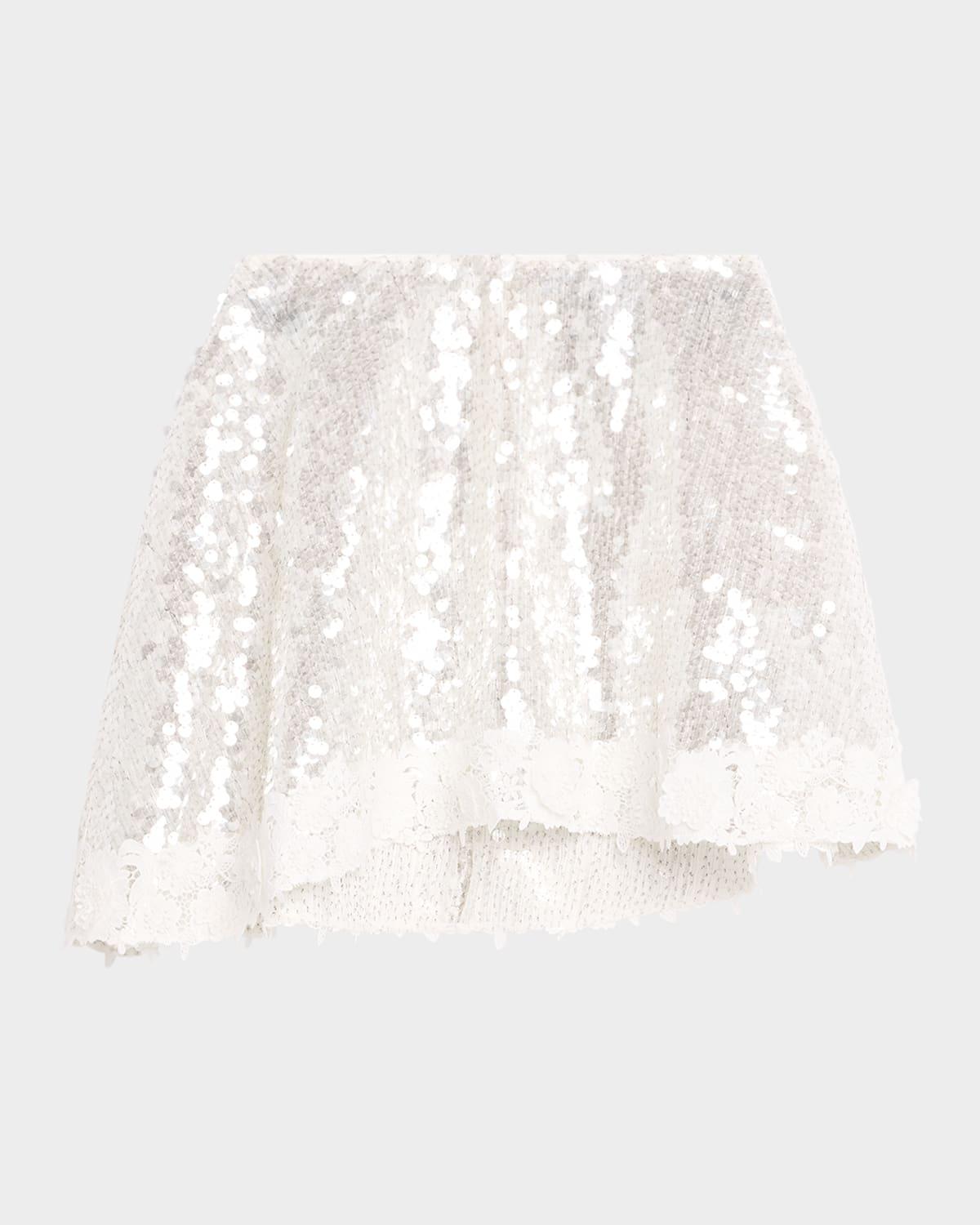 gem sequined mini skirt
