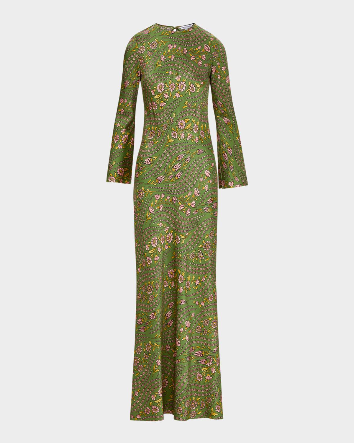 gemma floral long-sleeve maxi dress