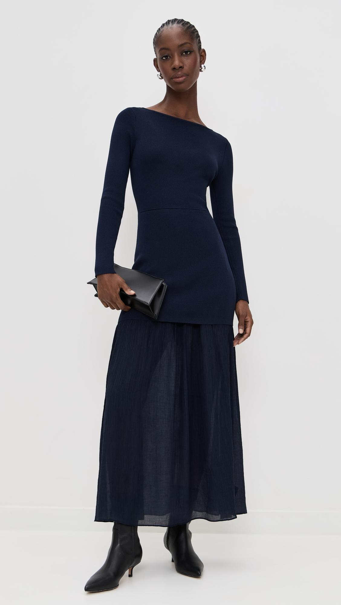 gemma mix-media dress