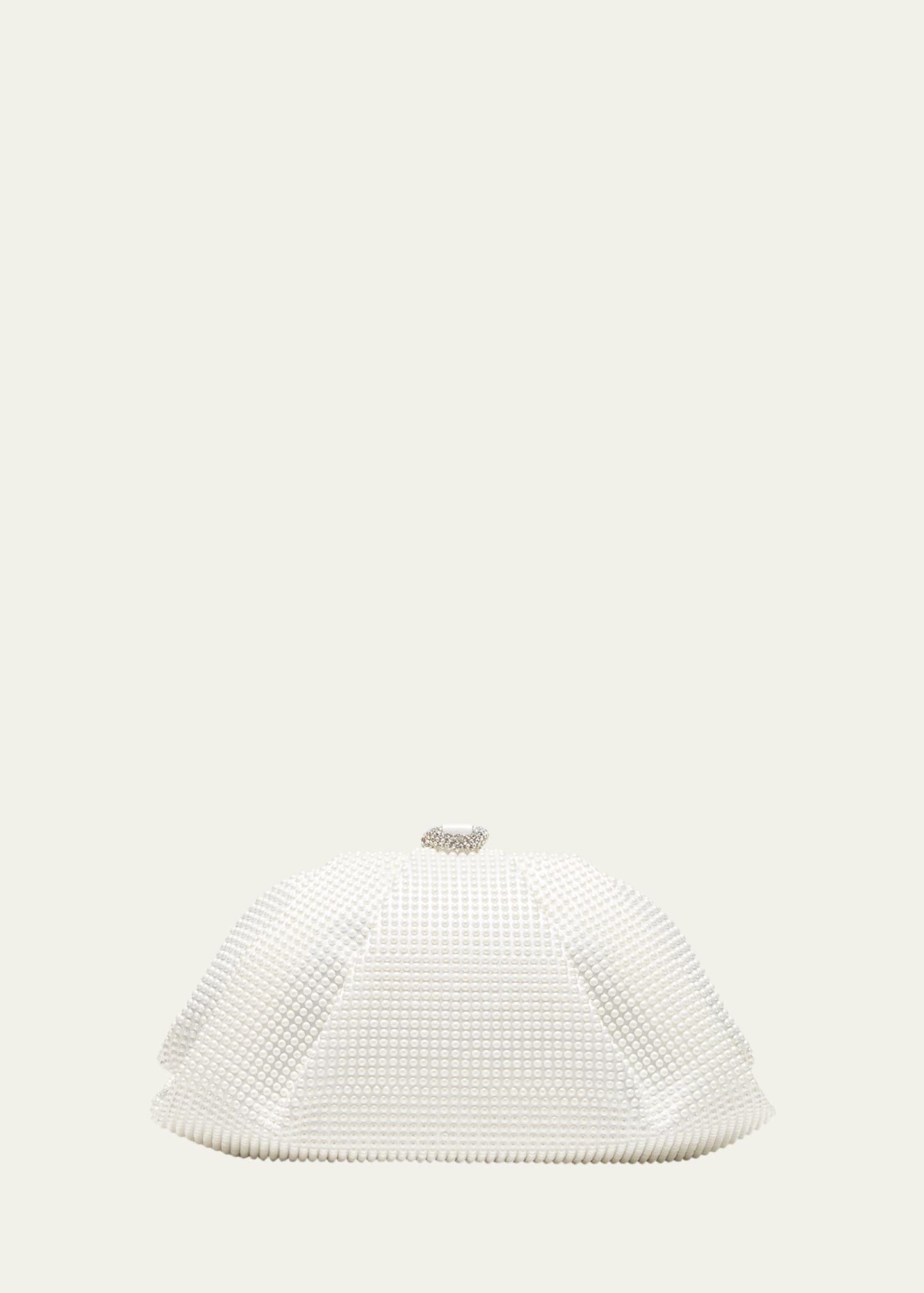 gemma pearly rhinestone top-handle bag