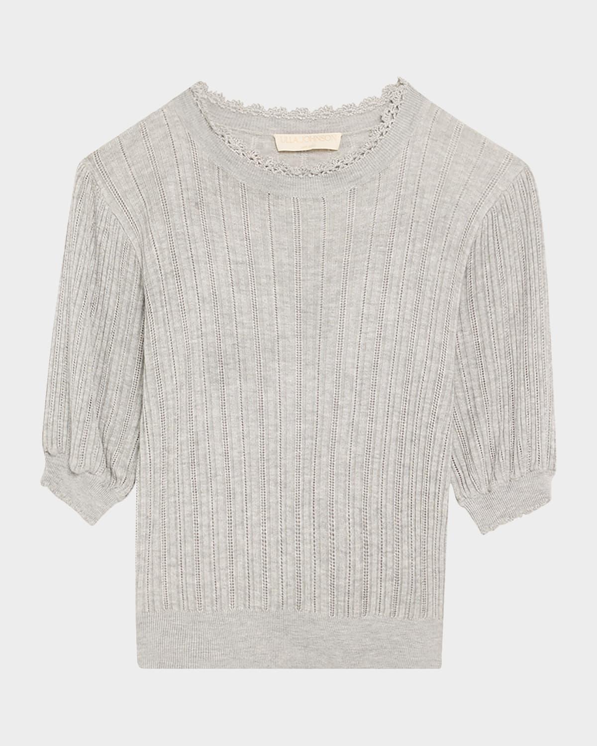 gemma short-sleeve knit top