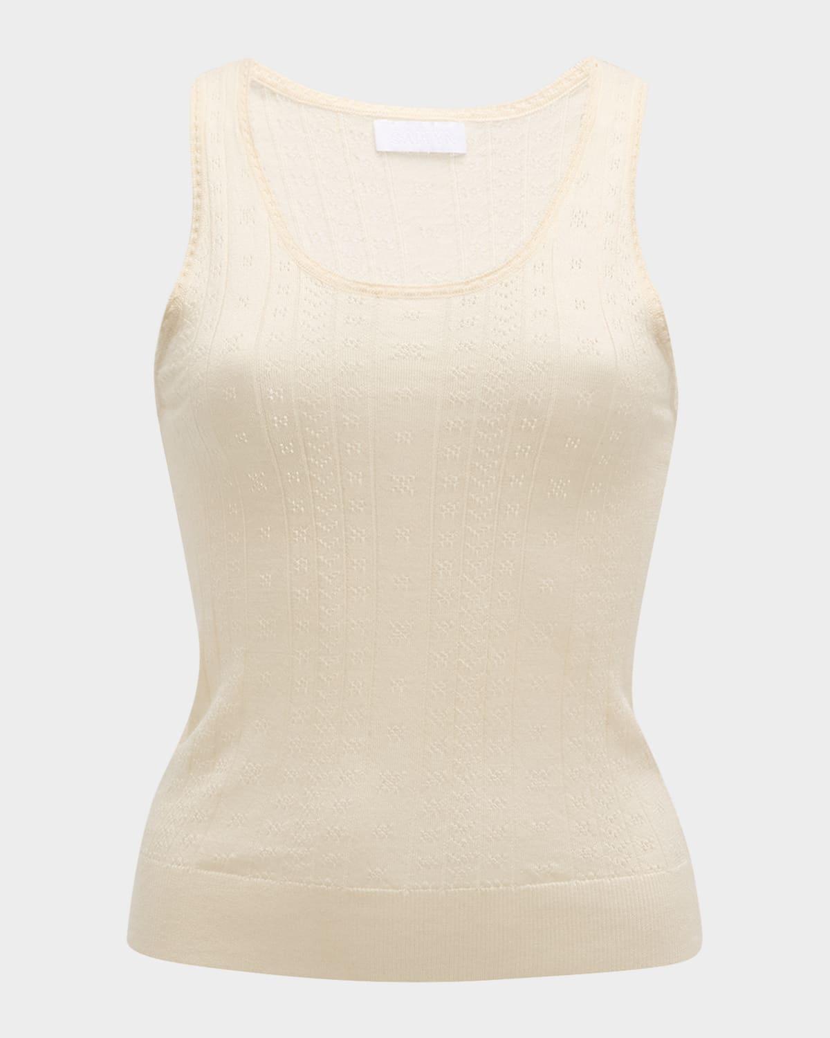 gene pointelle tank top