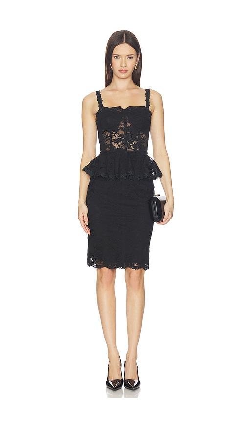 generation love angelique mesh lace dress in black.