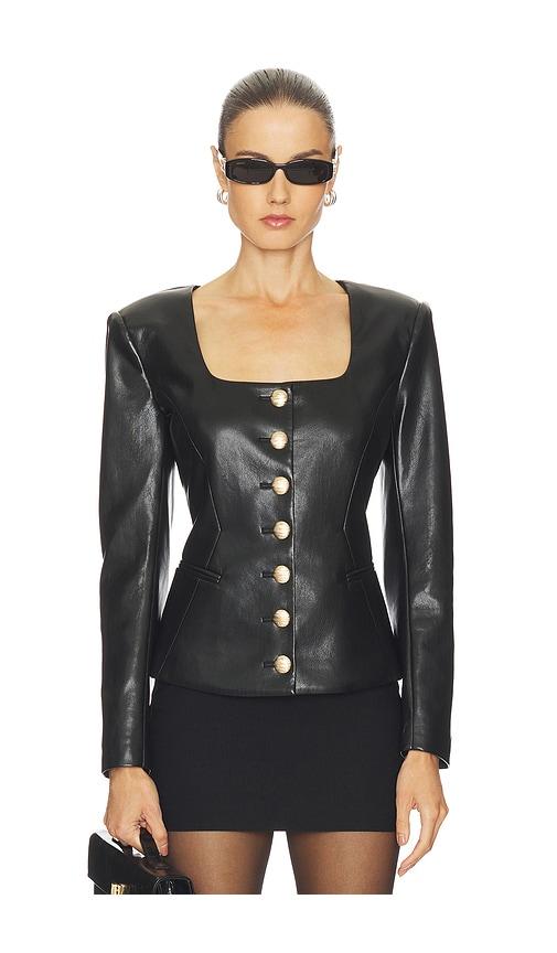 generation love lavena faux leather jacket in black.