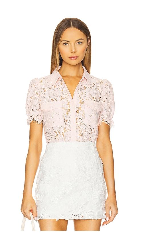 generation love mina lace shirt in rose.
