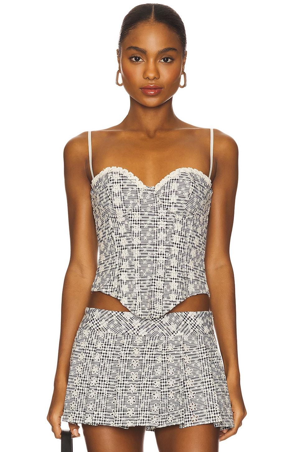 genevieve gingham bustier