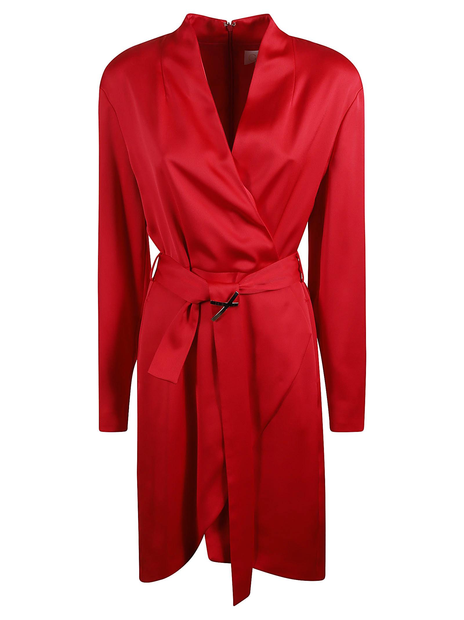 genny belted wrap coat