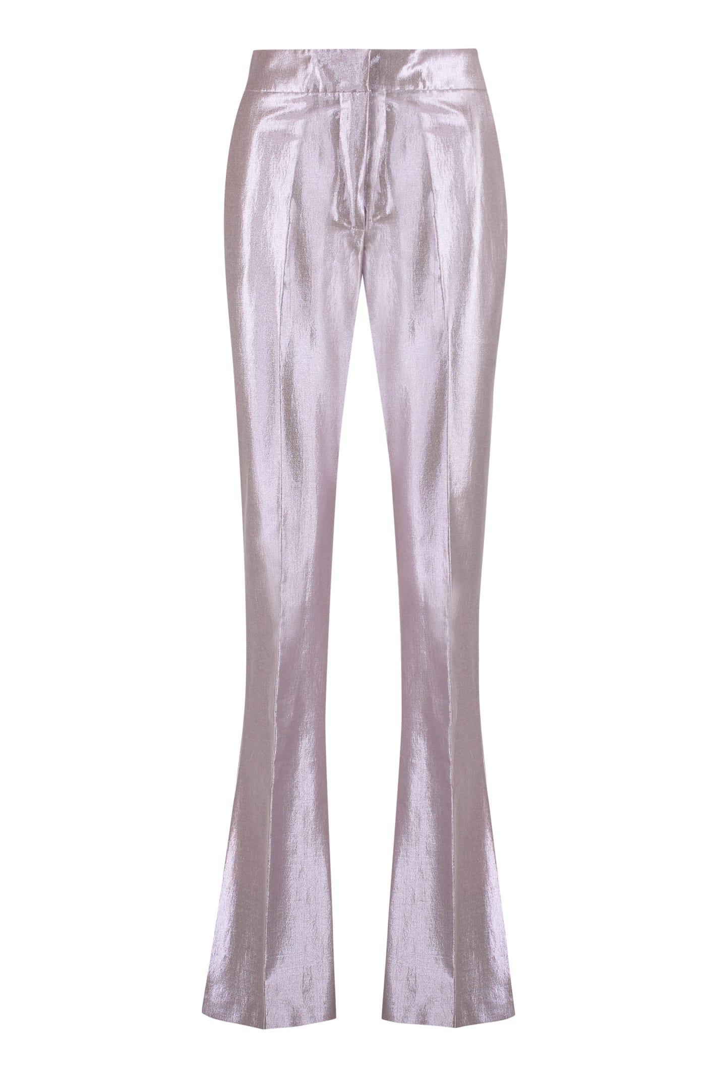 genny lurex cotton trousers