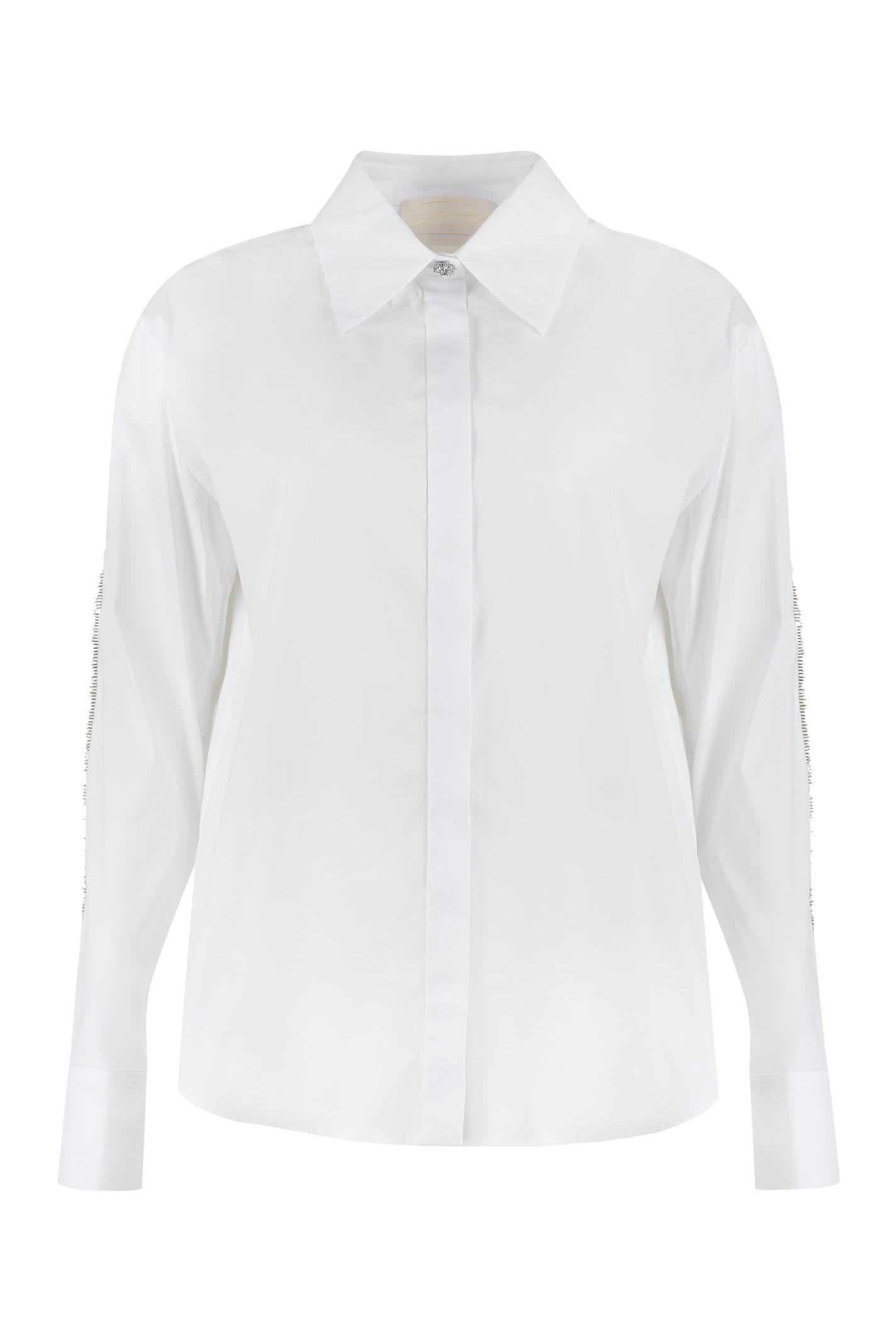 genny stretch poplin shirt