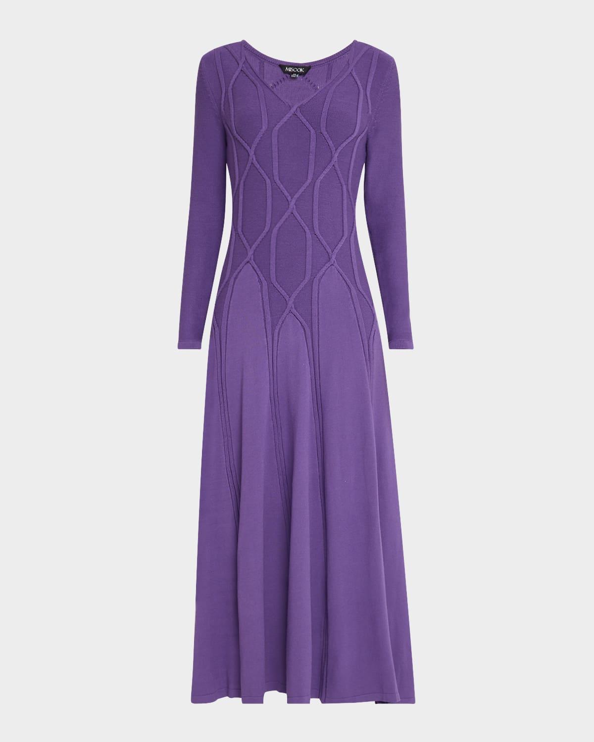 geometric-knit maxi dress