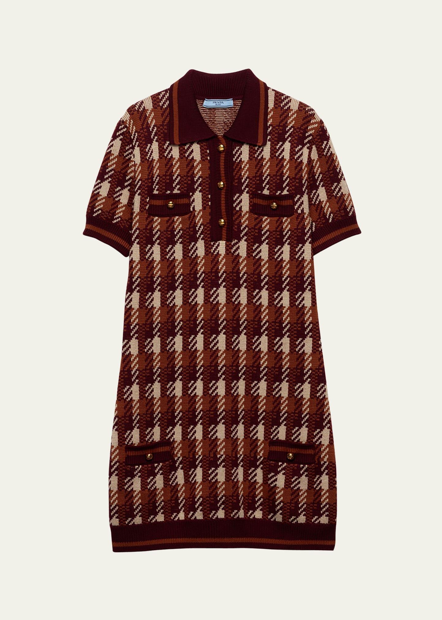geometric wool mini dress