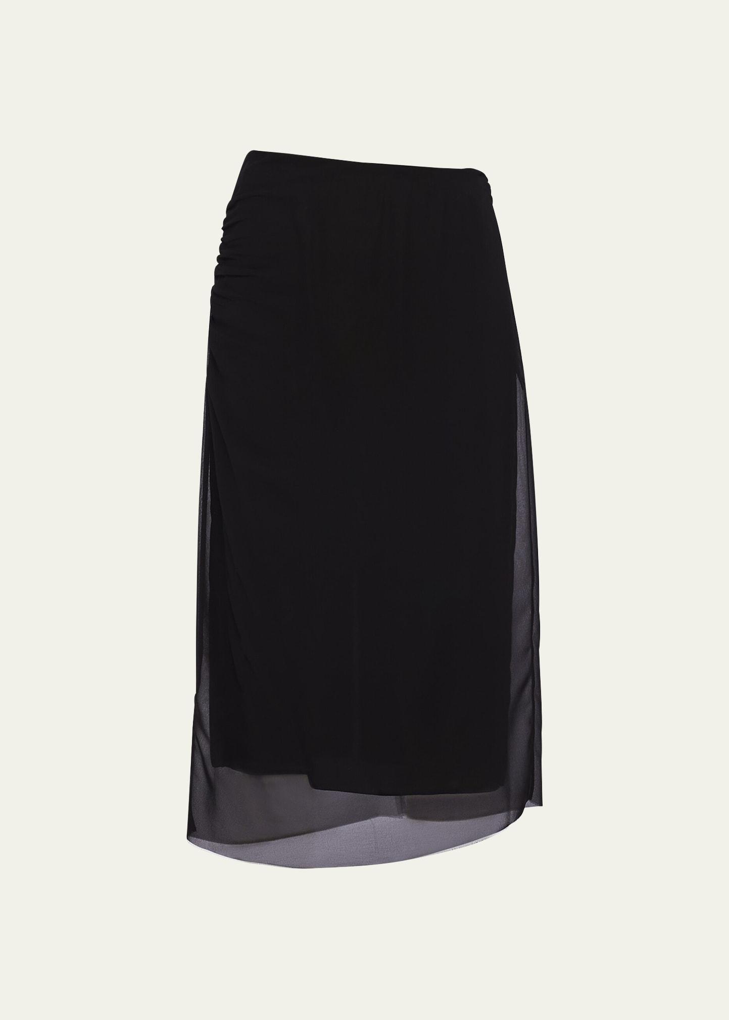 georgette midi skirt