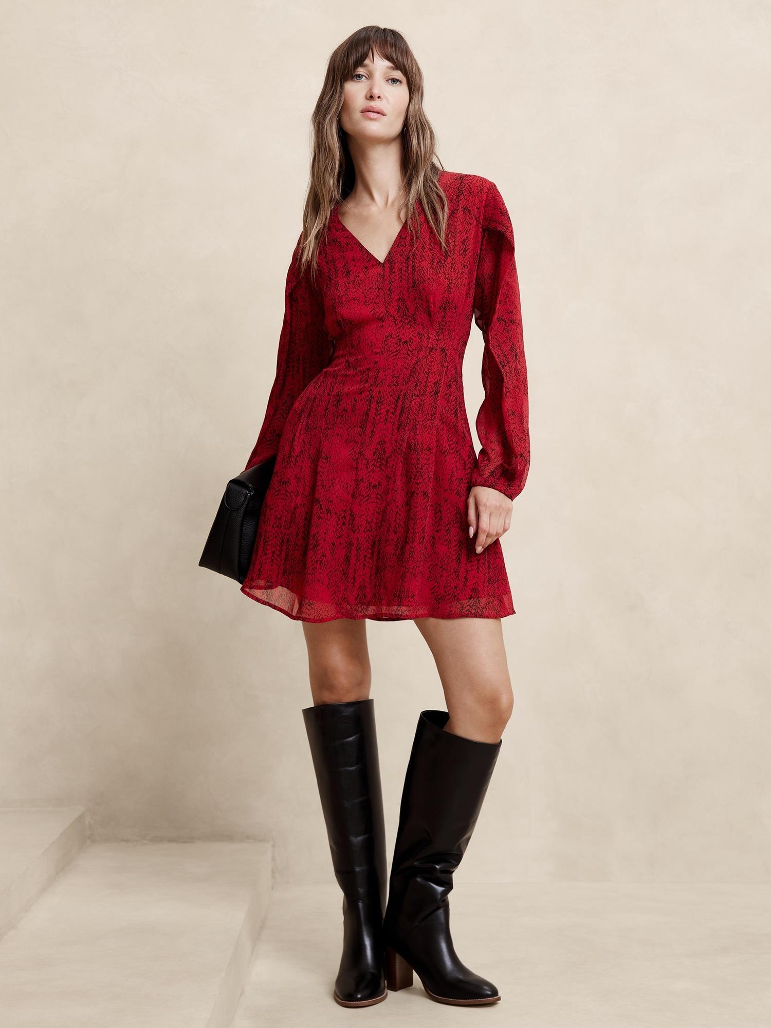 georgette mini dress