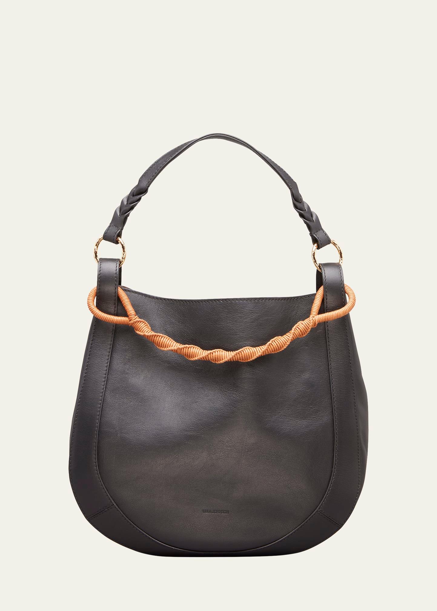 georgia calf leather hobo bag