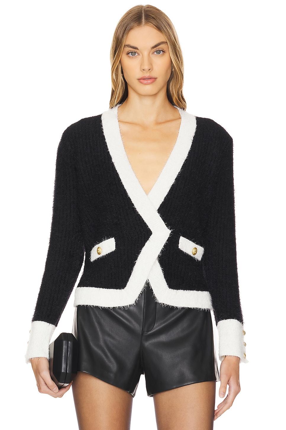 georgia contrast trim cardigan blazer