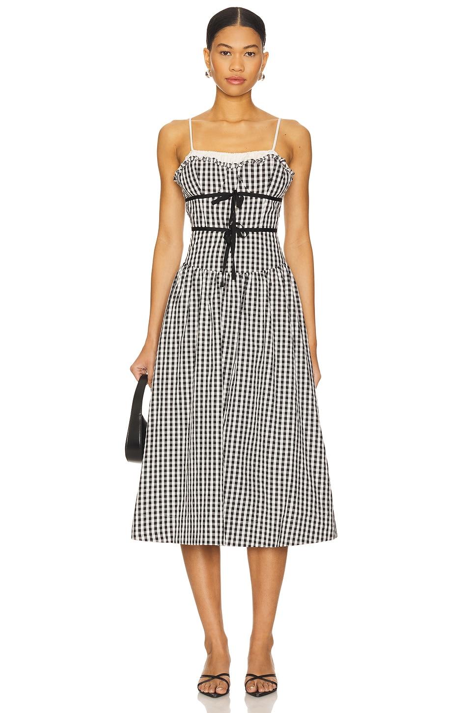 georgia gingham midi dress