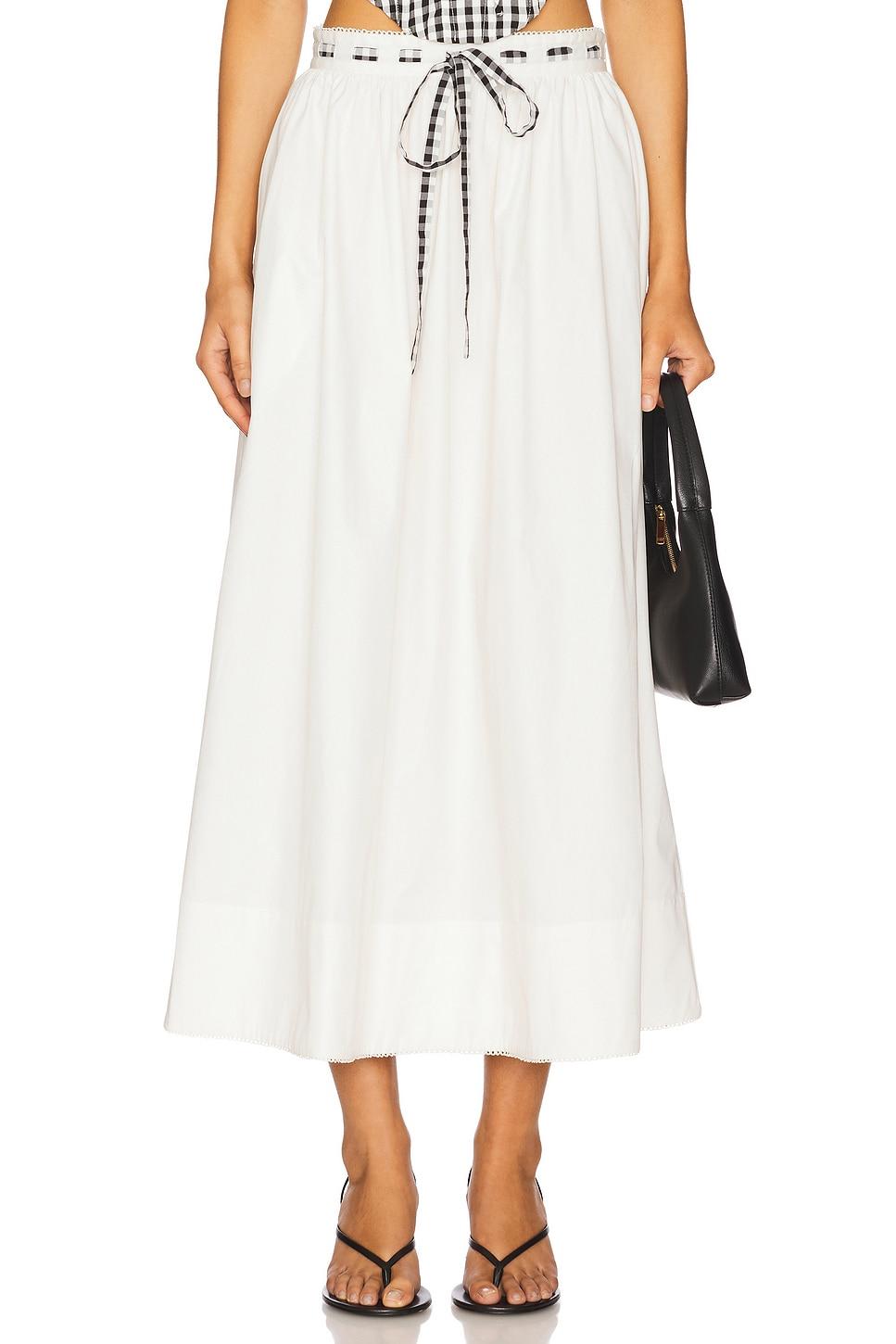 georgia poplin midi skirt