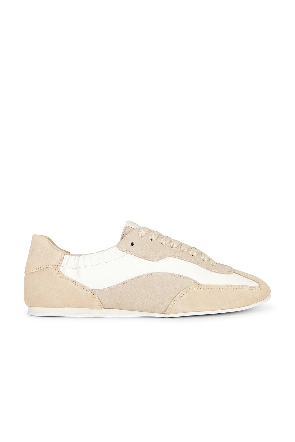 georgie elasticized leather combo sneaker