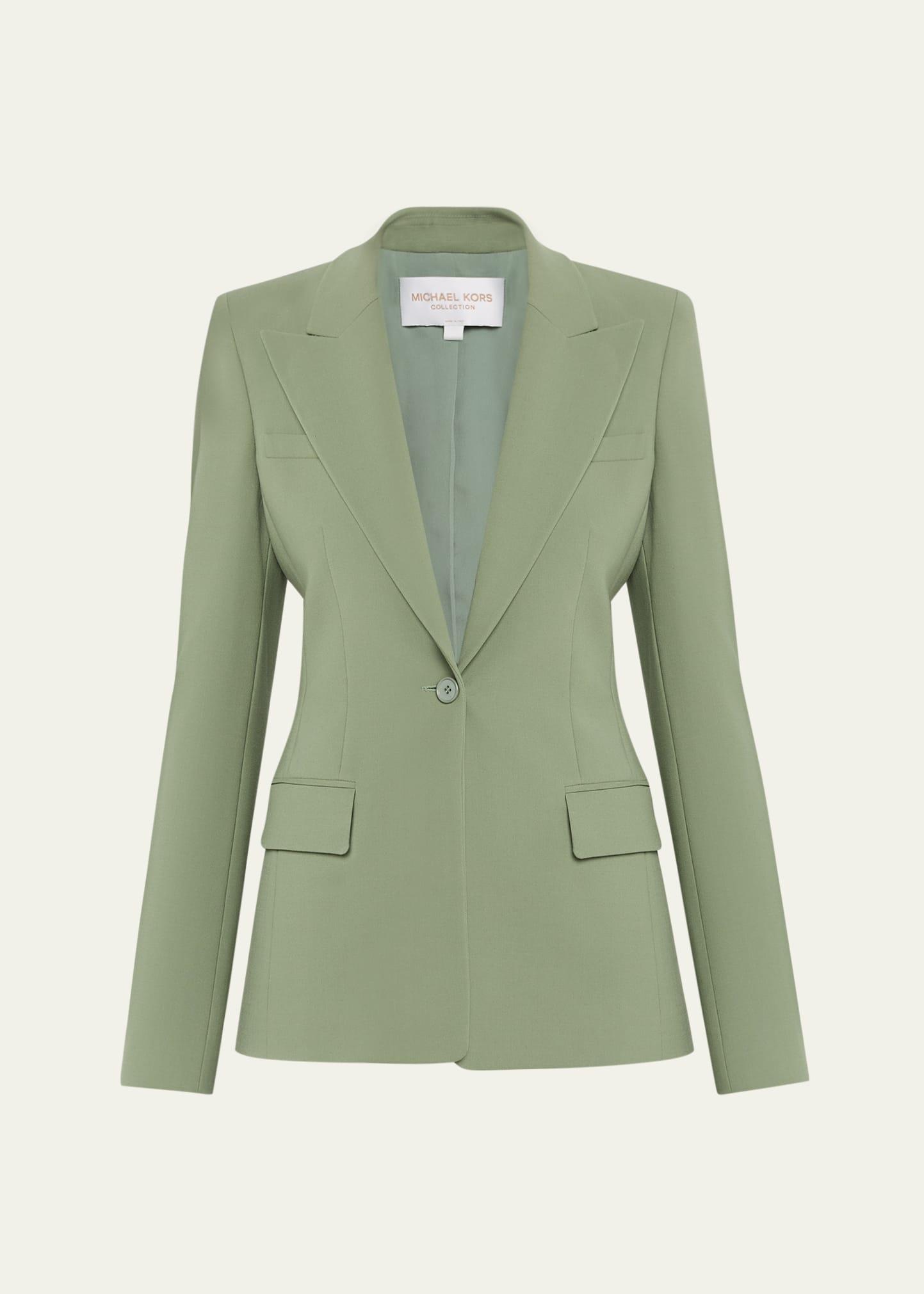 georgina one-button stretch wool blazer
