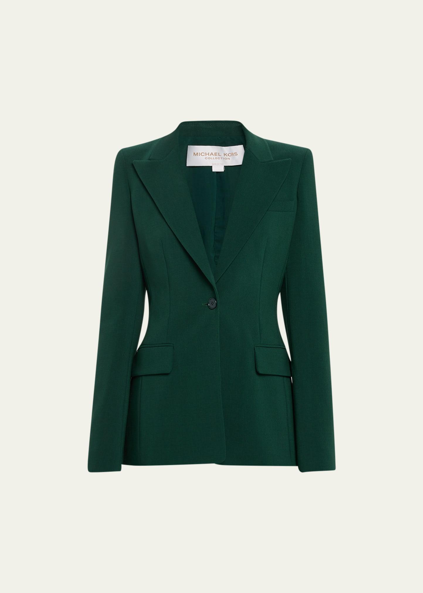 georgina one-button wool blazer
