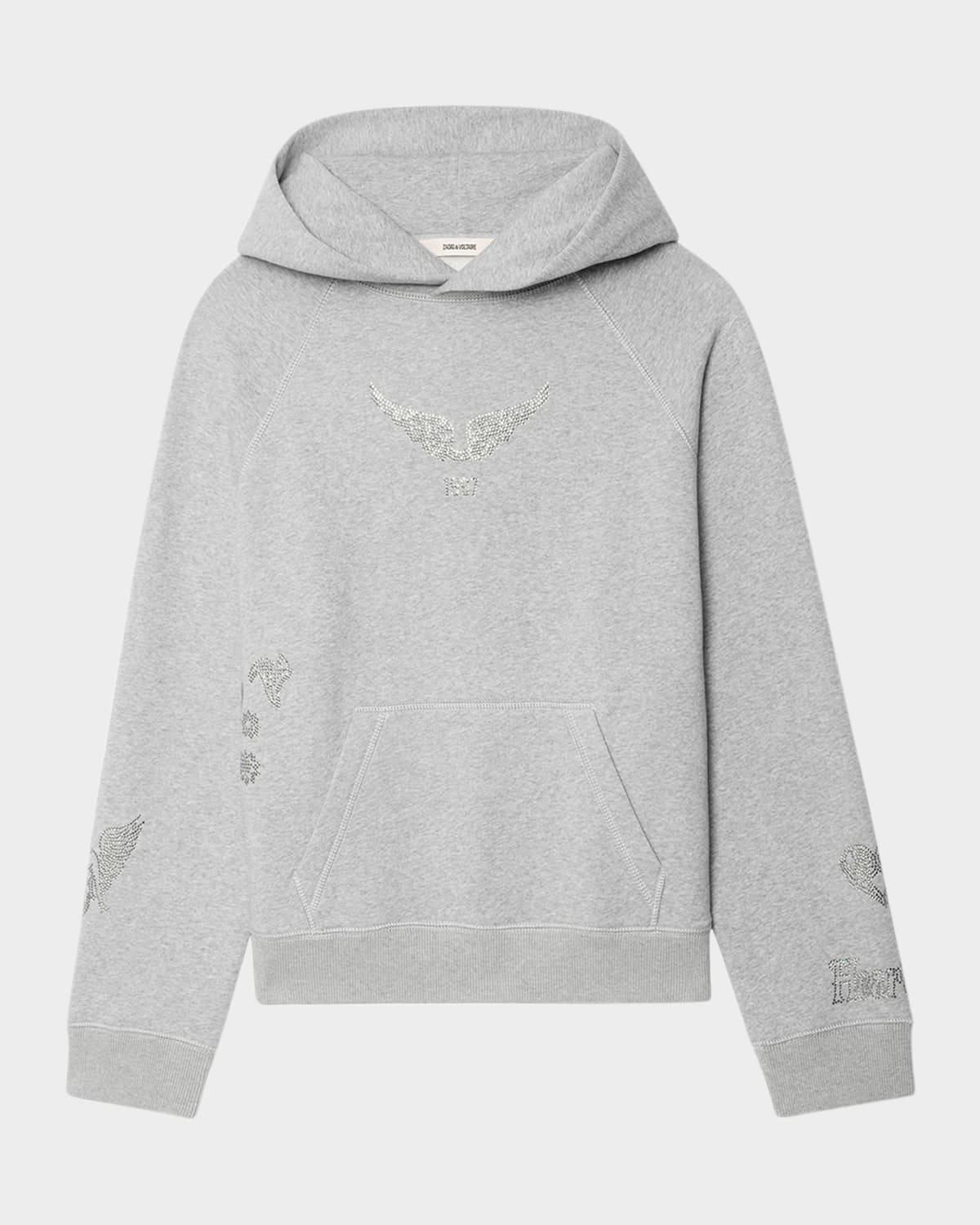 georgy multi strass hooded sweatshirt