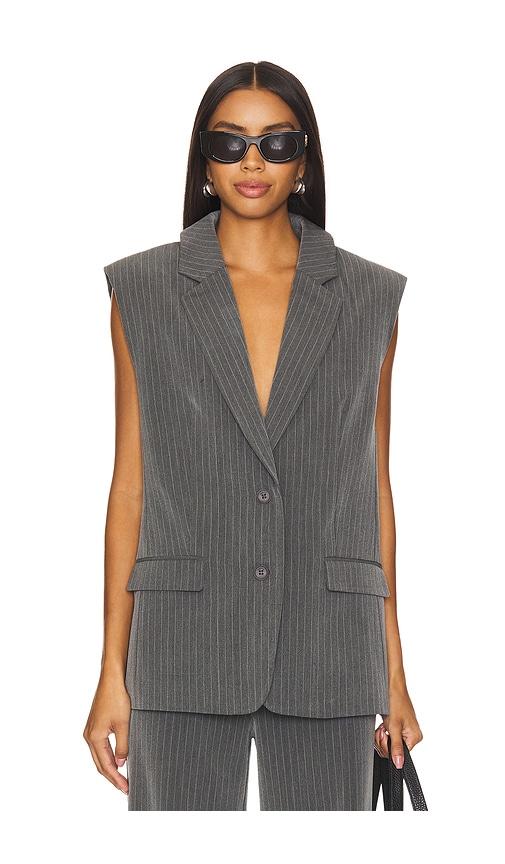 gestuz joelle waistcoat in grey.