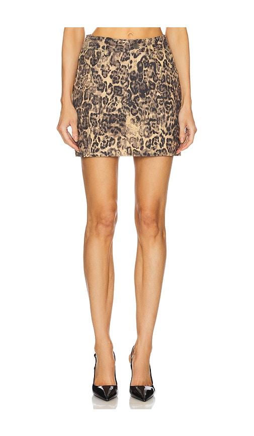 gestuz leane skirt in brown.