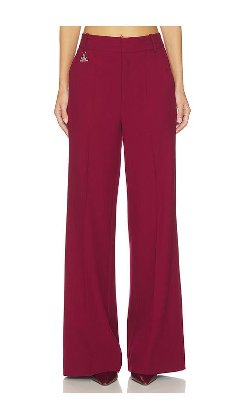 gestuz x barbie babara high waist pants in red.