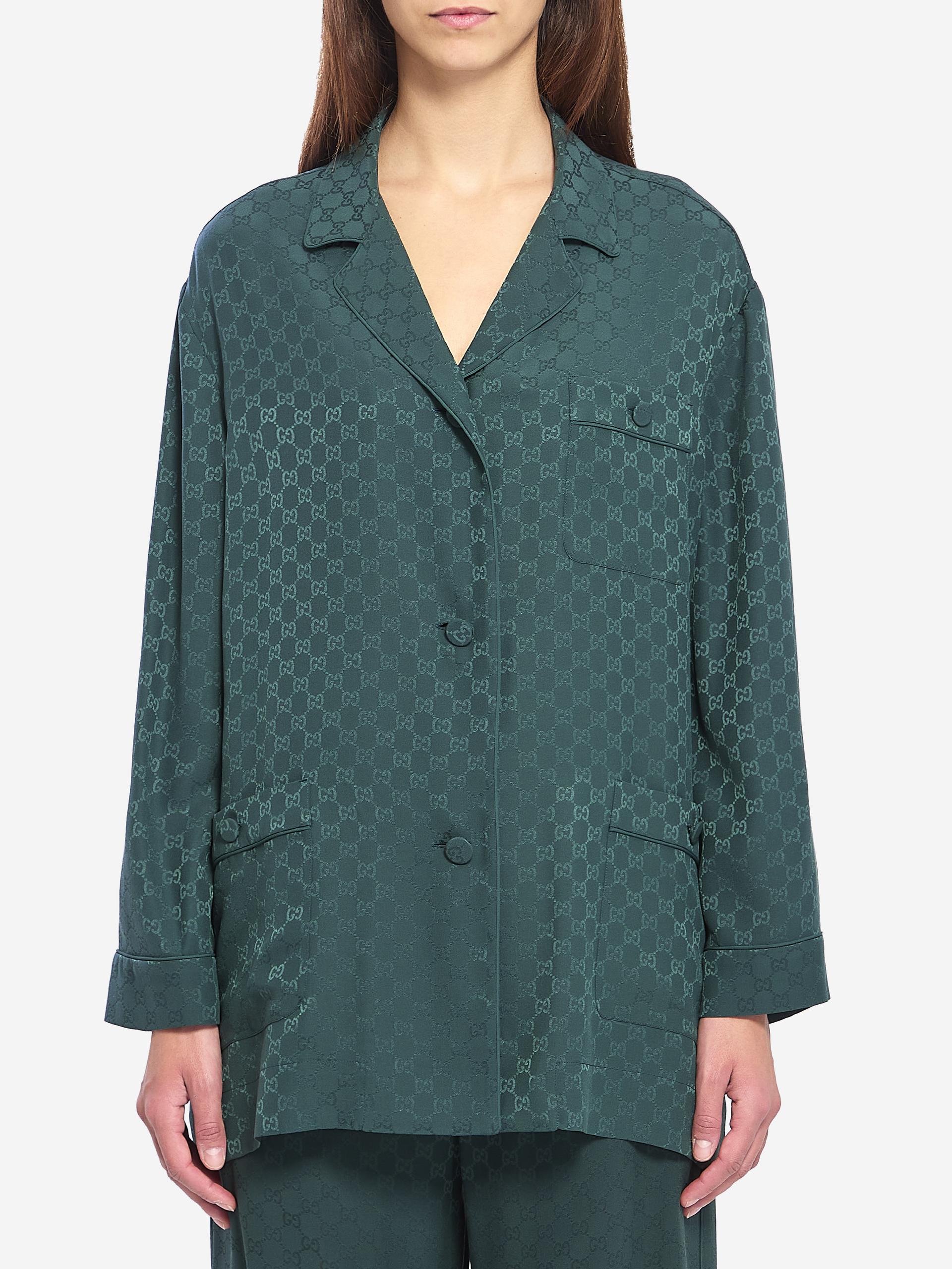 gg jacquard silk shirt