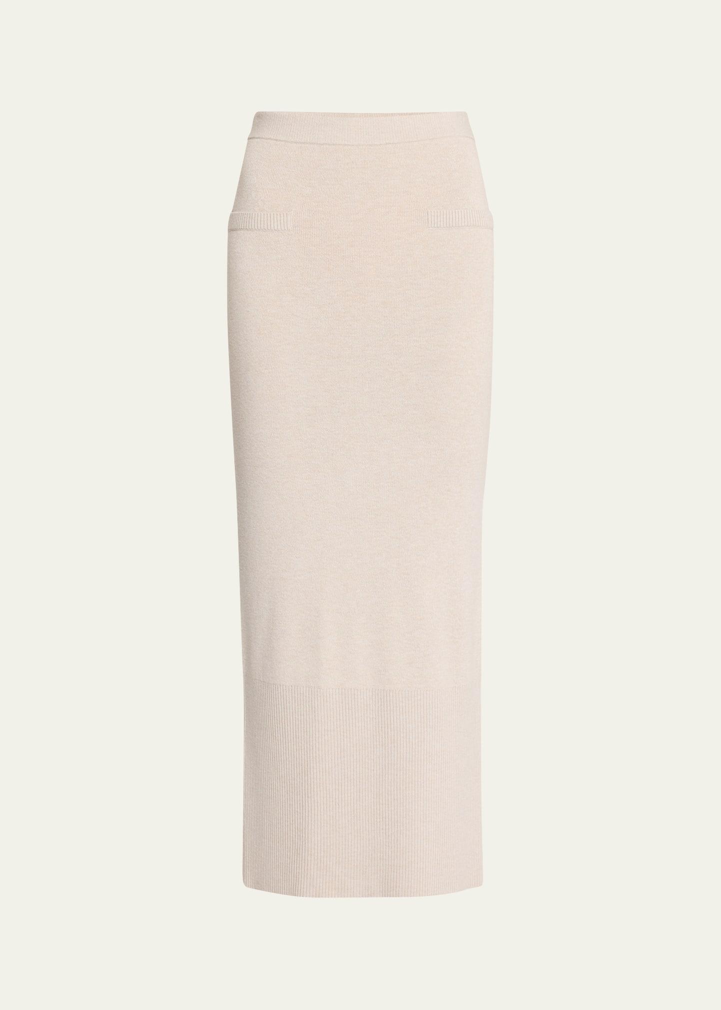 gia ribbed midi skirt