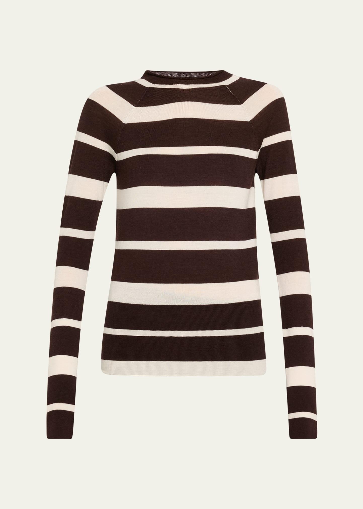 gia stripe superfine merino wool top