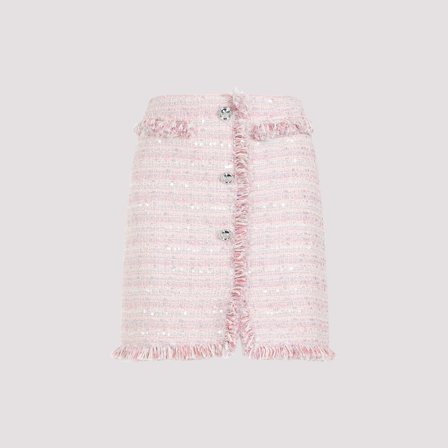 giambattista valli boucle mini skirt pink & purple - women