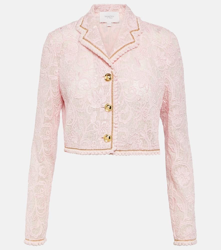 giambattista valli cropped lace jacket