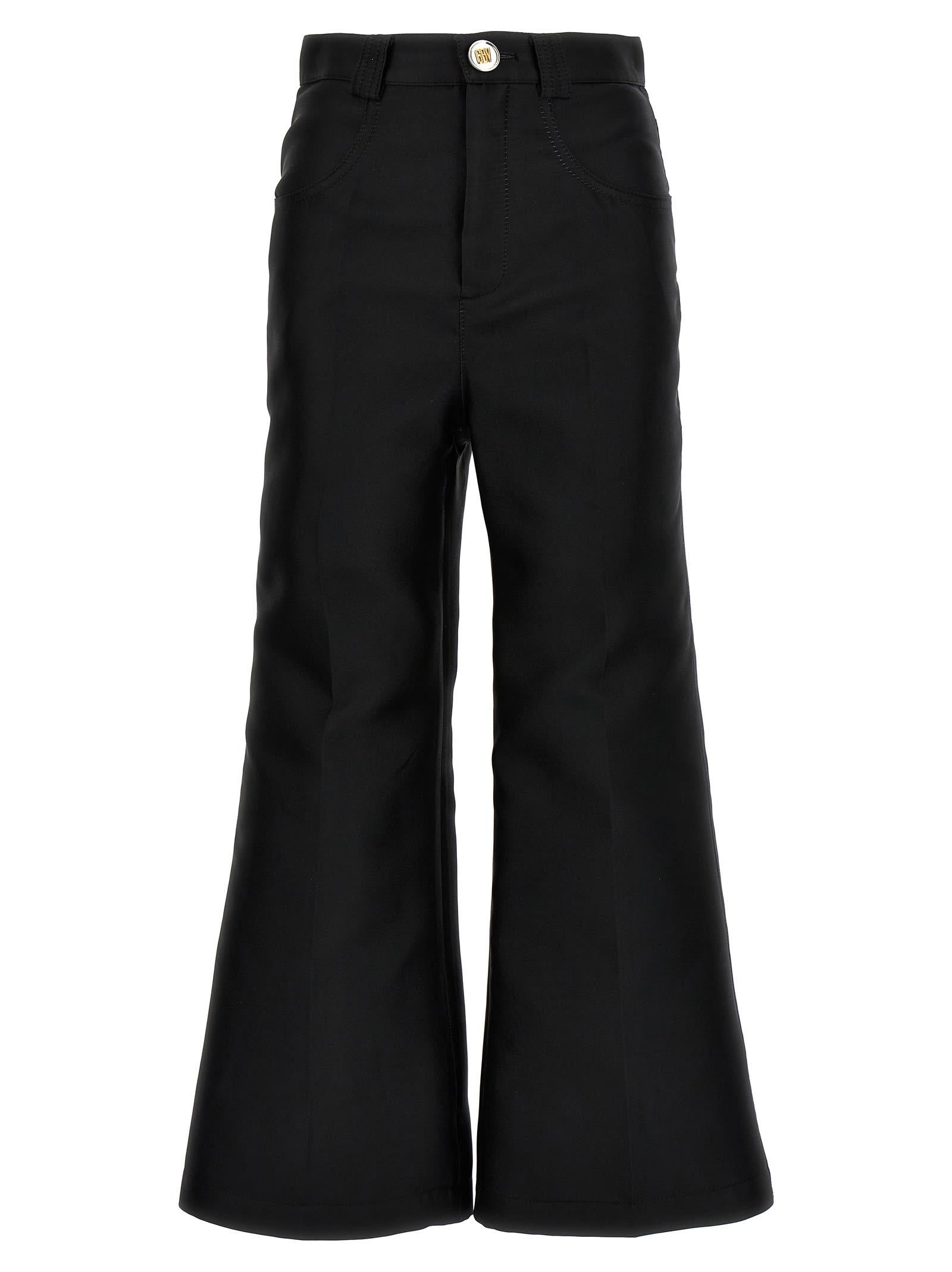 giambattista valli cropped silk blend pants
