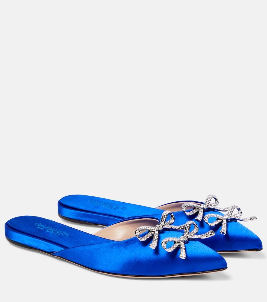 giambattista valli embellished satin mules