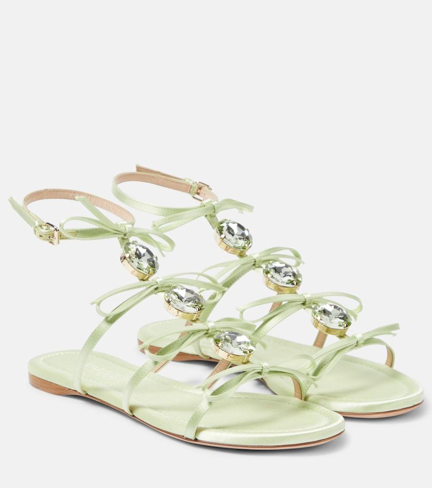 giambattista valli embellished satin sandals